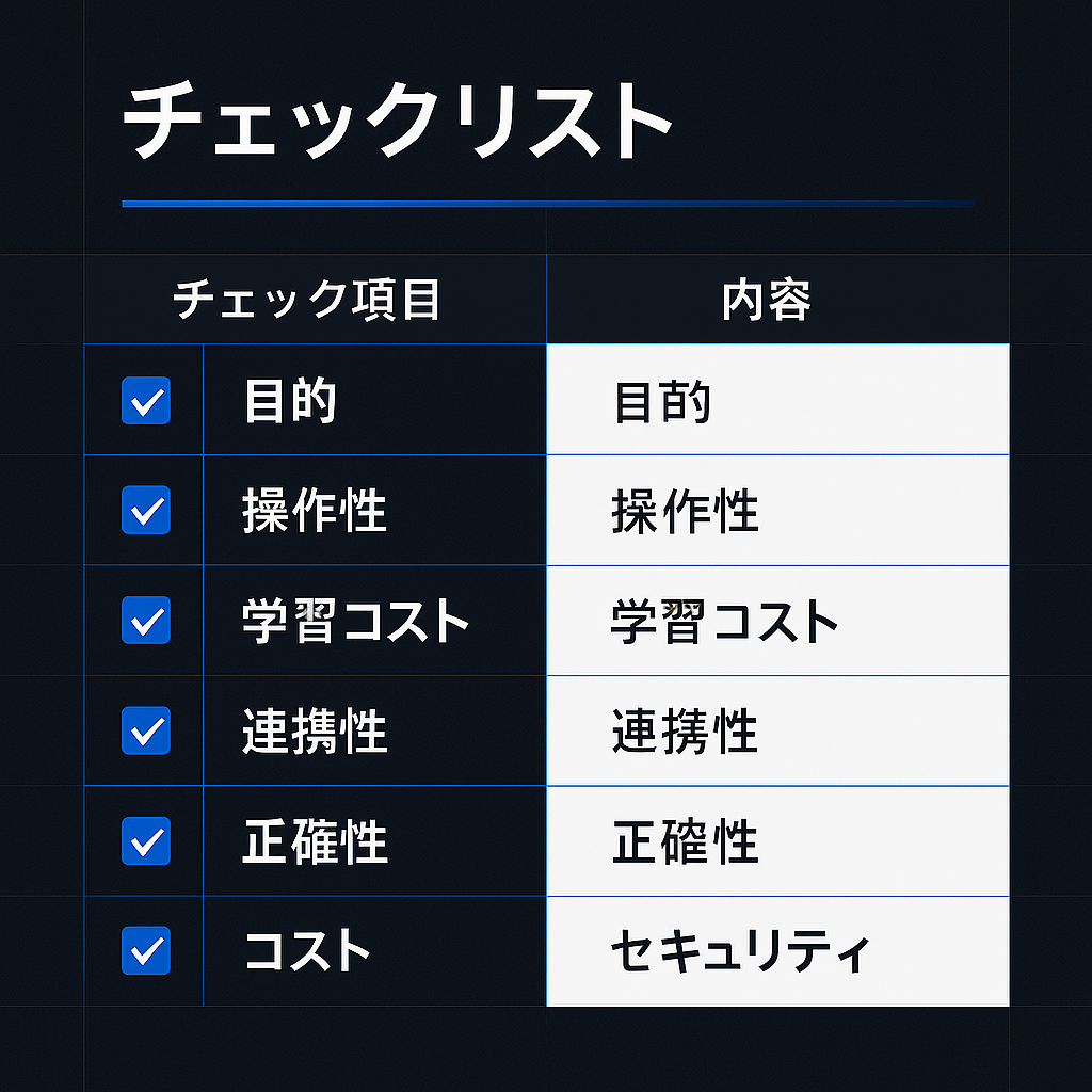 自社に合うAIツールを選ぶ7つのチェックポイント