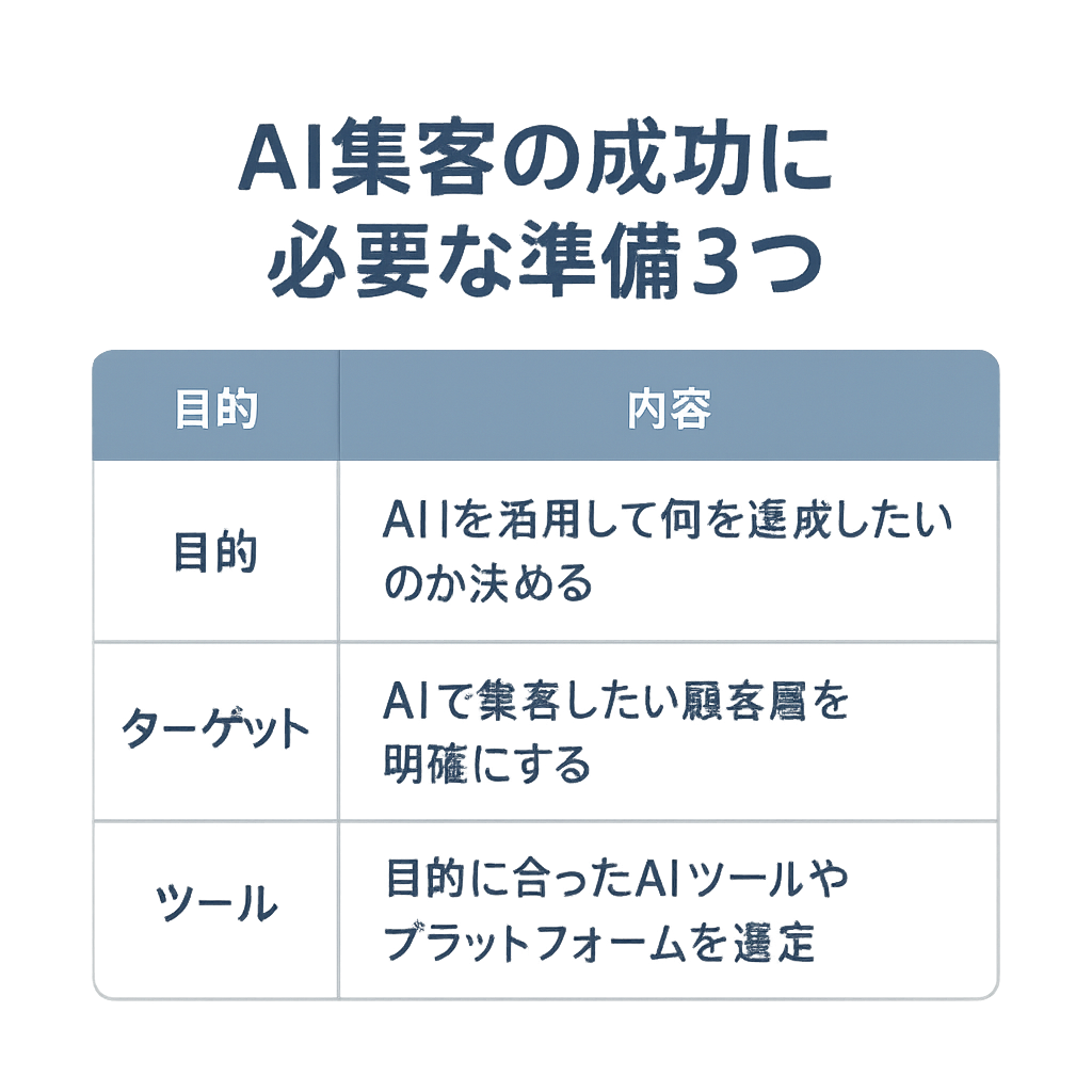 AI集客に必要な3つの準備