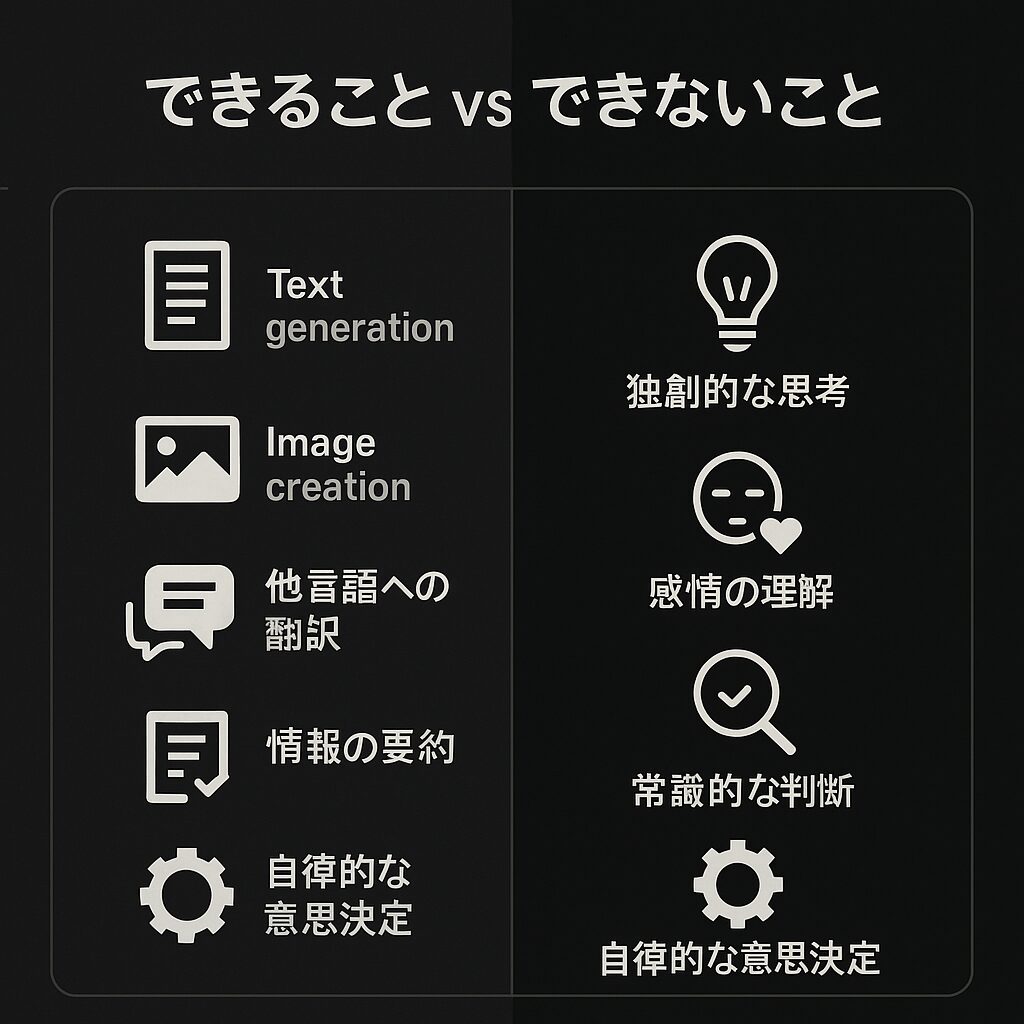 AIコンテンツ生成の「できること・できないこと」
