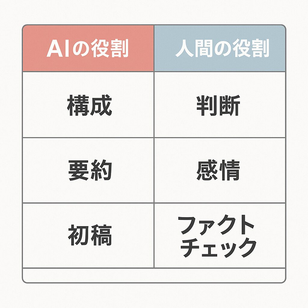 注意点と人間の役割｜AI任せでは通用しない部分とは