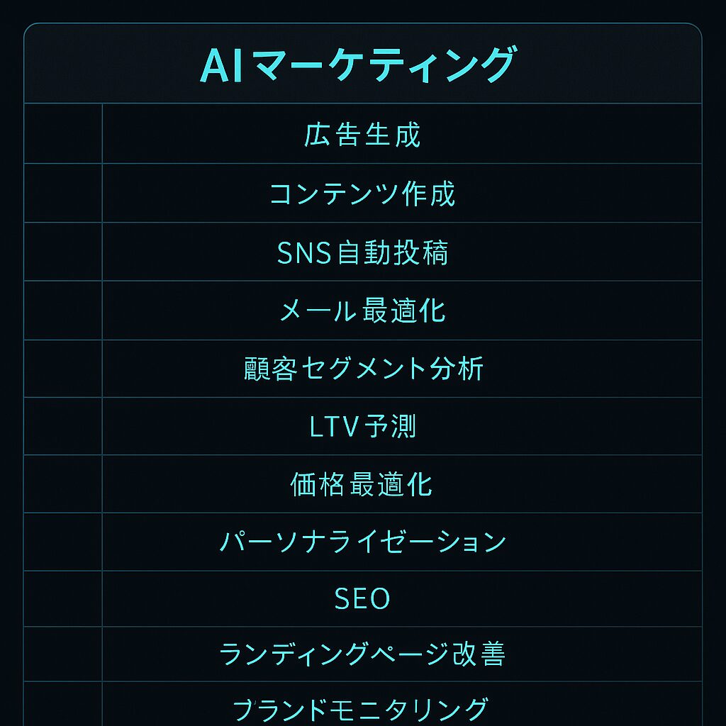 AIでできるマーケティング施策12一覧