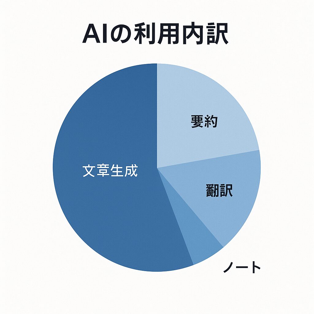 AI文章作成ツールの主な用途と利用動向（統計付き）