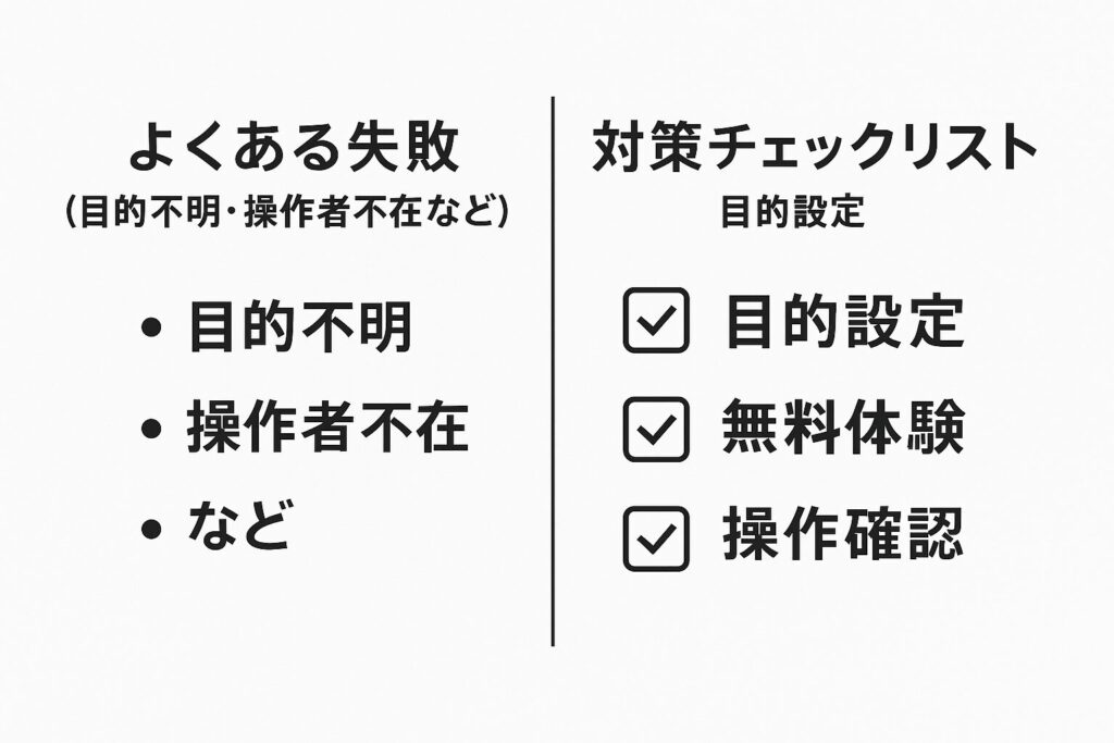 導入に失敗しないためのチェックリスト＆注意点