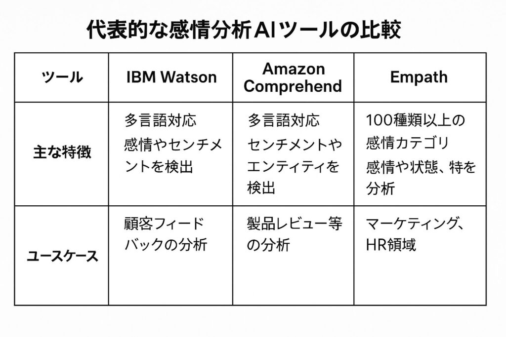 代表的な感情分析AIツール5選