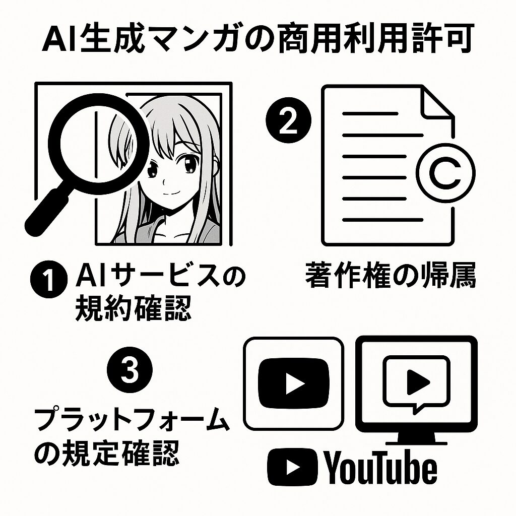 生成物の商用利用時に見るべきポイント