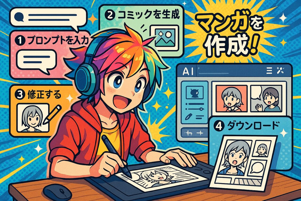 【初心者向け】AI漫画を簡単に描く方法｜おすすめツールとプロンプト術も紹介