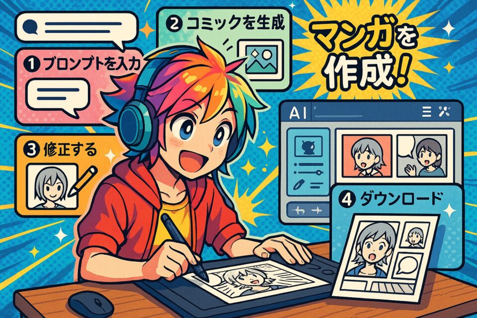 【初心者向け】AI漫画を簡単に描く方法｜おすすめツールとプロンプト術も紹介